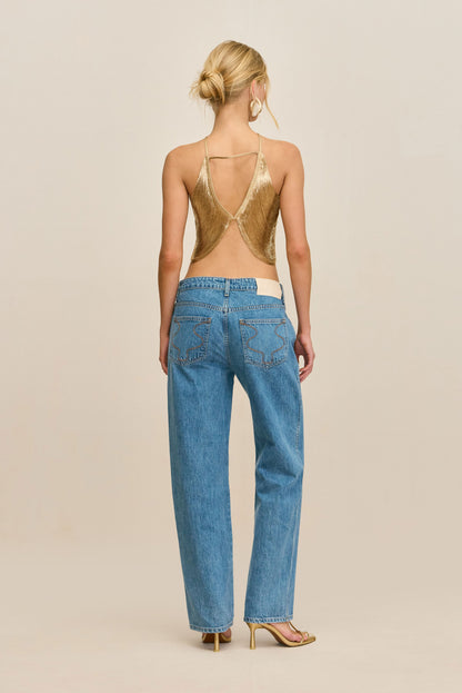 QUELLA TOP - LIGHT GOLD