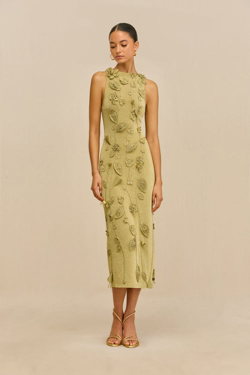 KIVU KNIT DRESS - GOLD