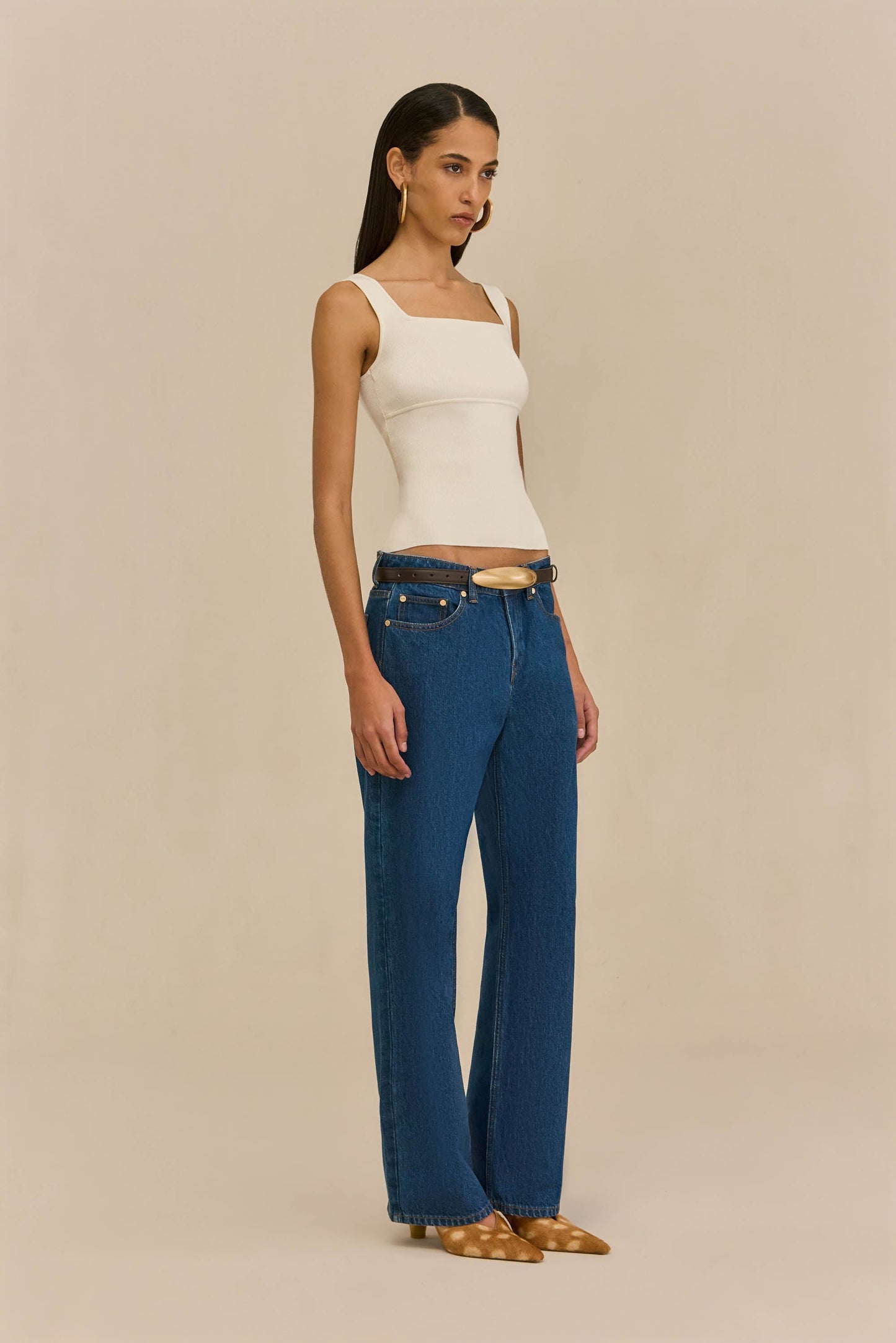 LEVI KNIT TOP - OFF WHITE