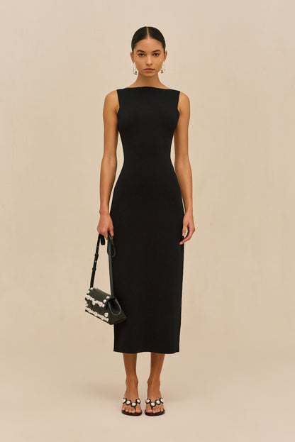 AVA KNIT DRESS - BLACK