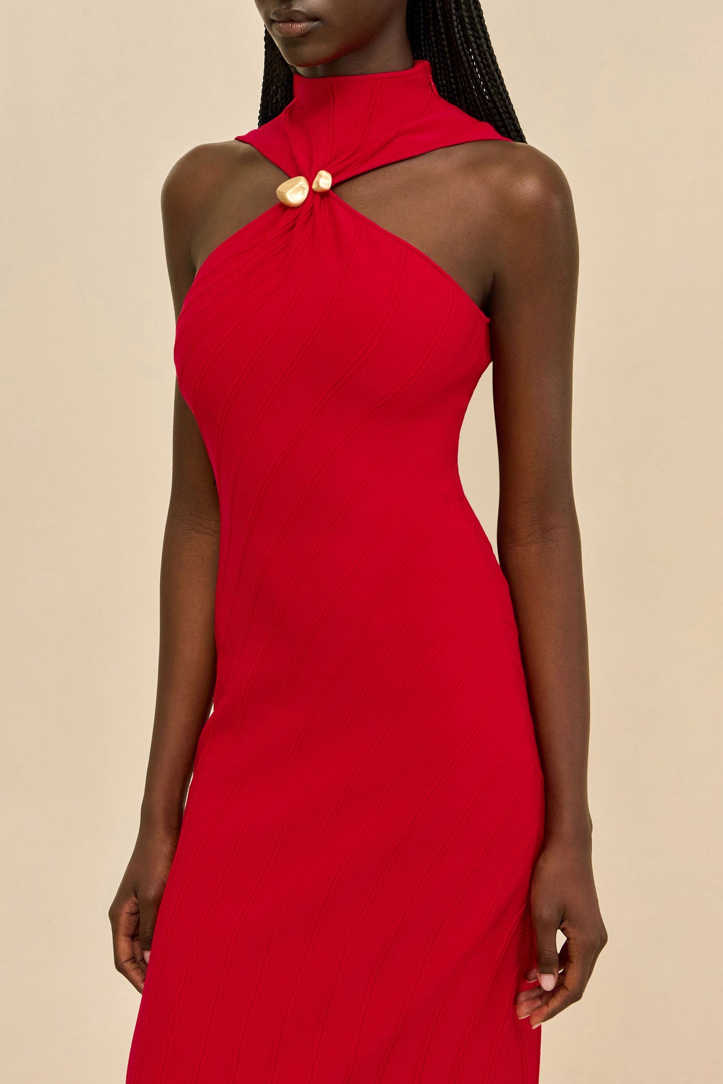 JESSICA KNIT DRESS - VERMILION