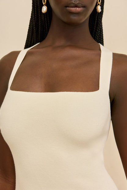 SIAM KNIT DRESS - OFF WHITE