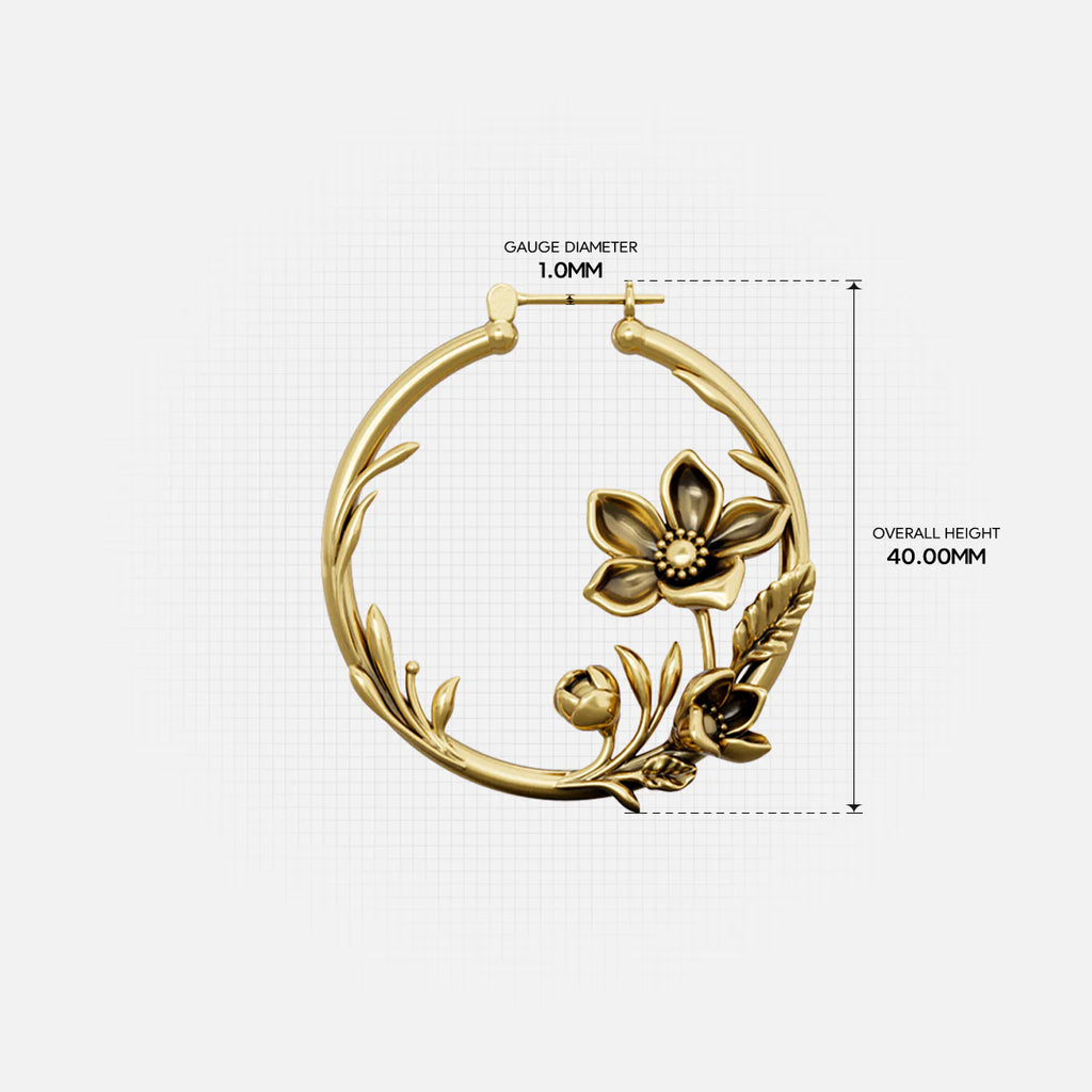 BLOSSOMING VINE EARRINGS