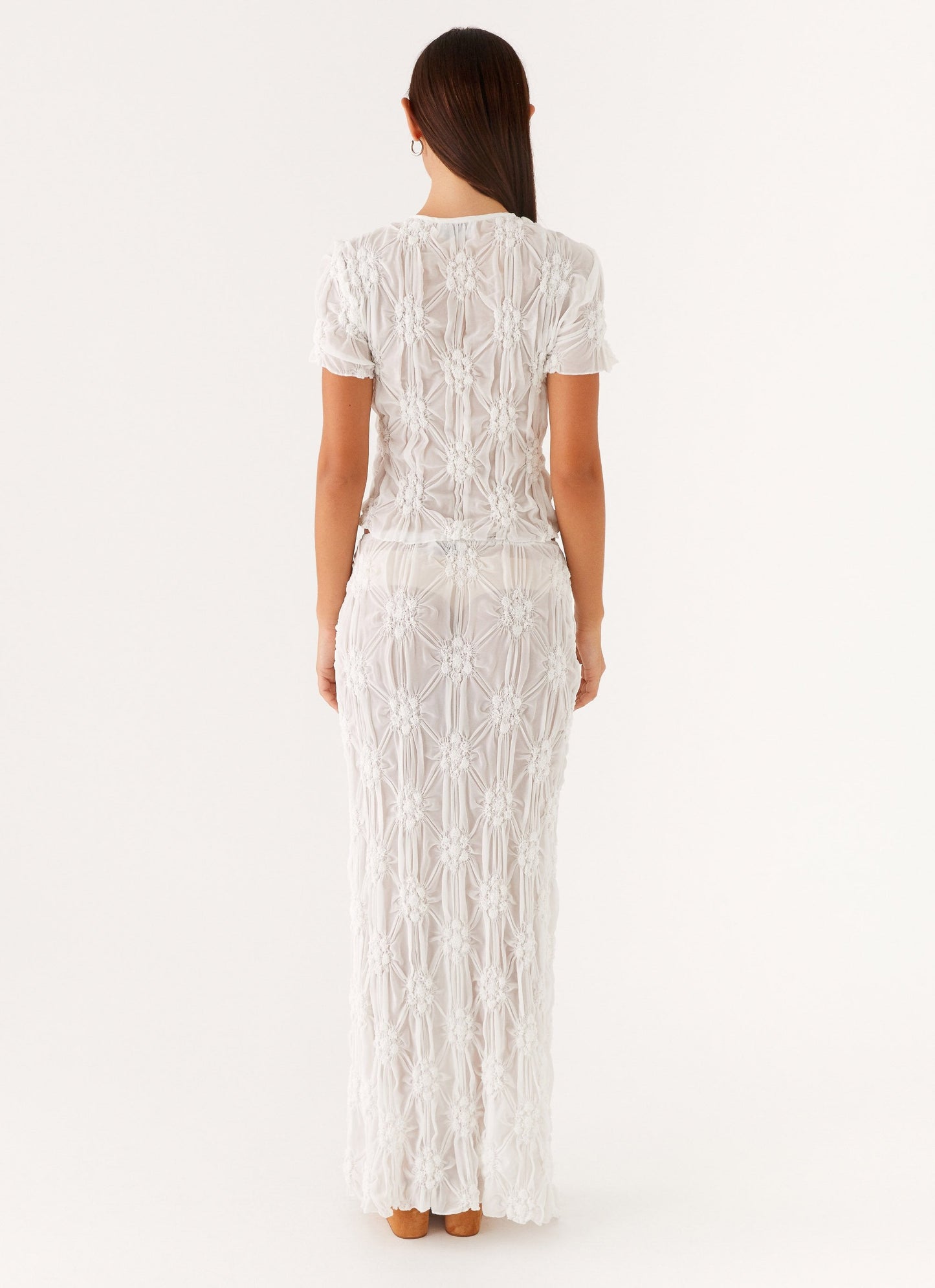 Effortlessly Low Rise Maxi Skirt - Ivory