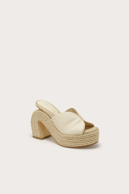 PHOEBE PLATFORM SANDAL - OFF WHITE